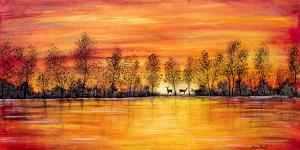 Painter Jean Plout Debuts Deer At Sunset